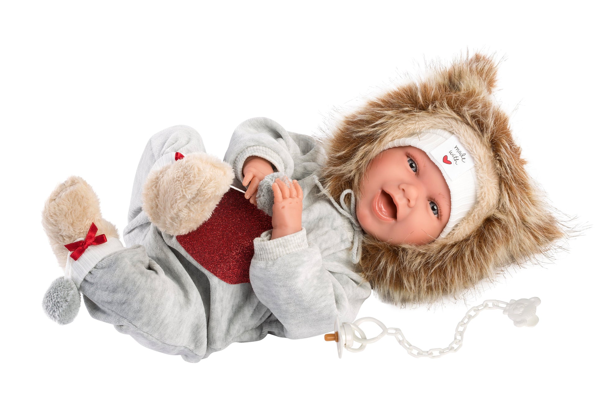 16.5" Articulated Crying Newborn Doll Sierra with Lion Pajamas