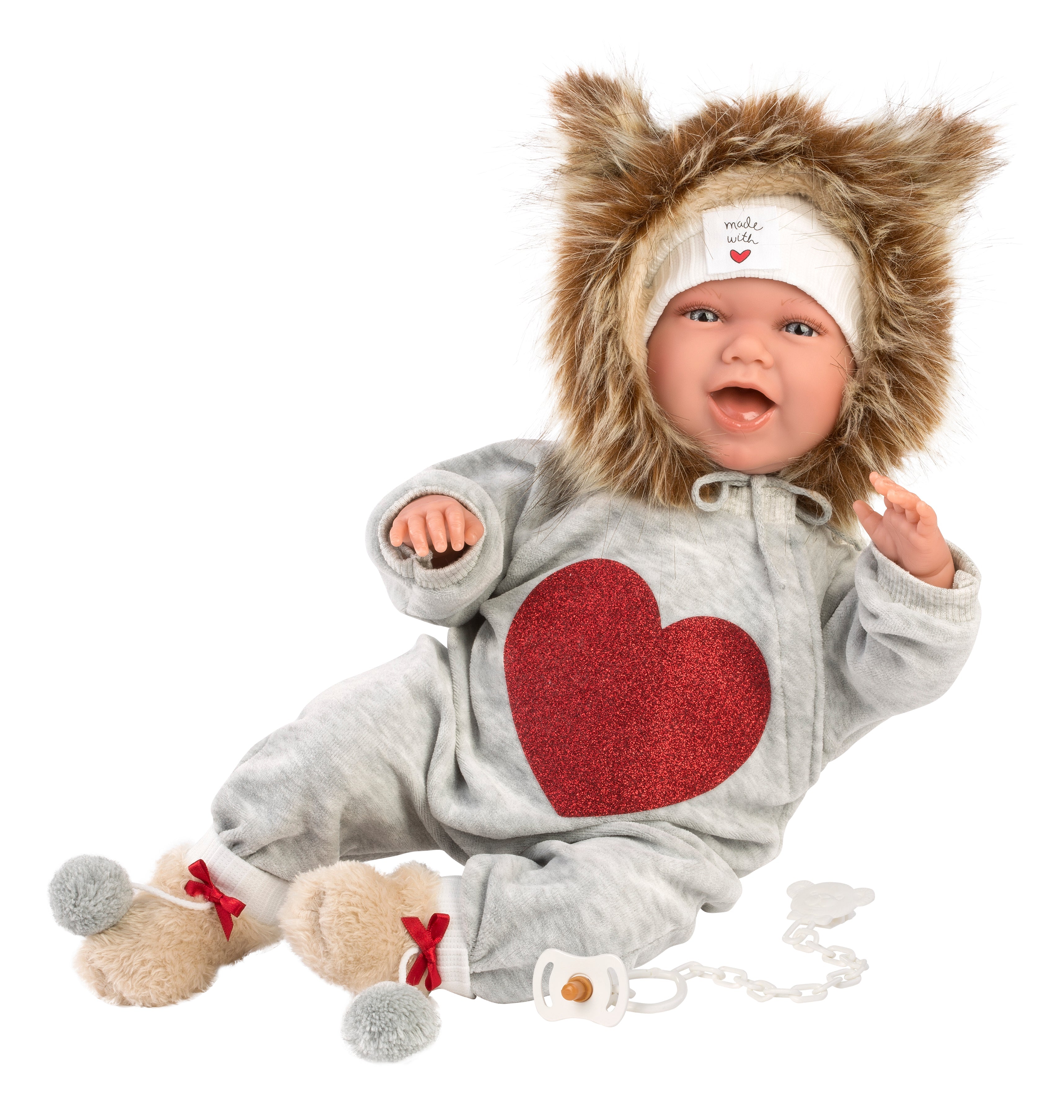 16.5" Articulated Crying Newborn Doll Sierra with Lion Pajamas