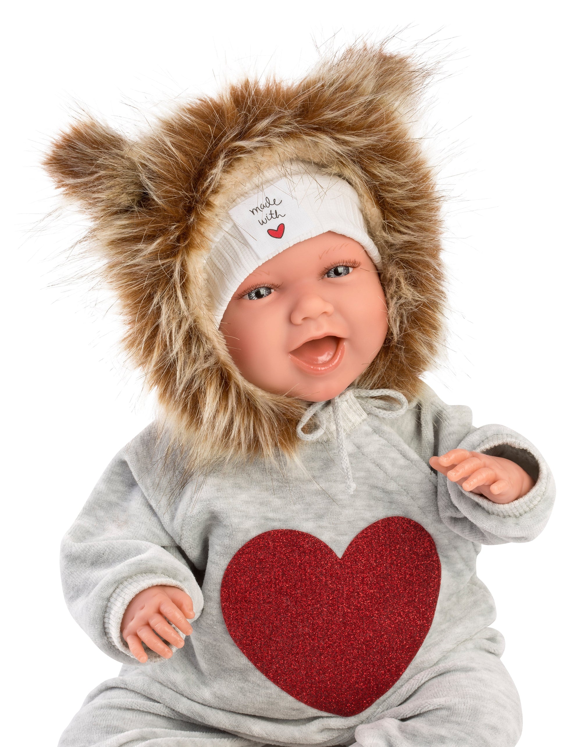 16.5" Articulated Crying Newborn Doll Sierra with Lion Pajamas