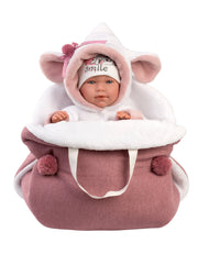 16.5" Articulated Newborn Ivy with Carrycot