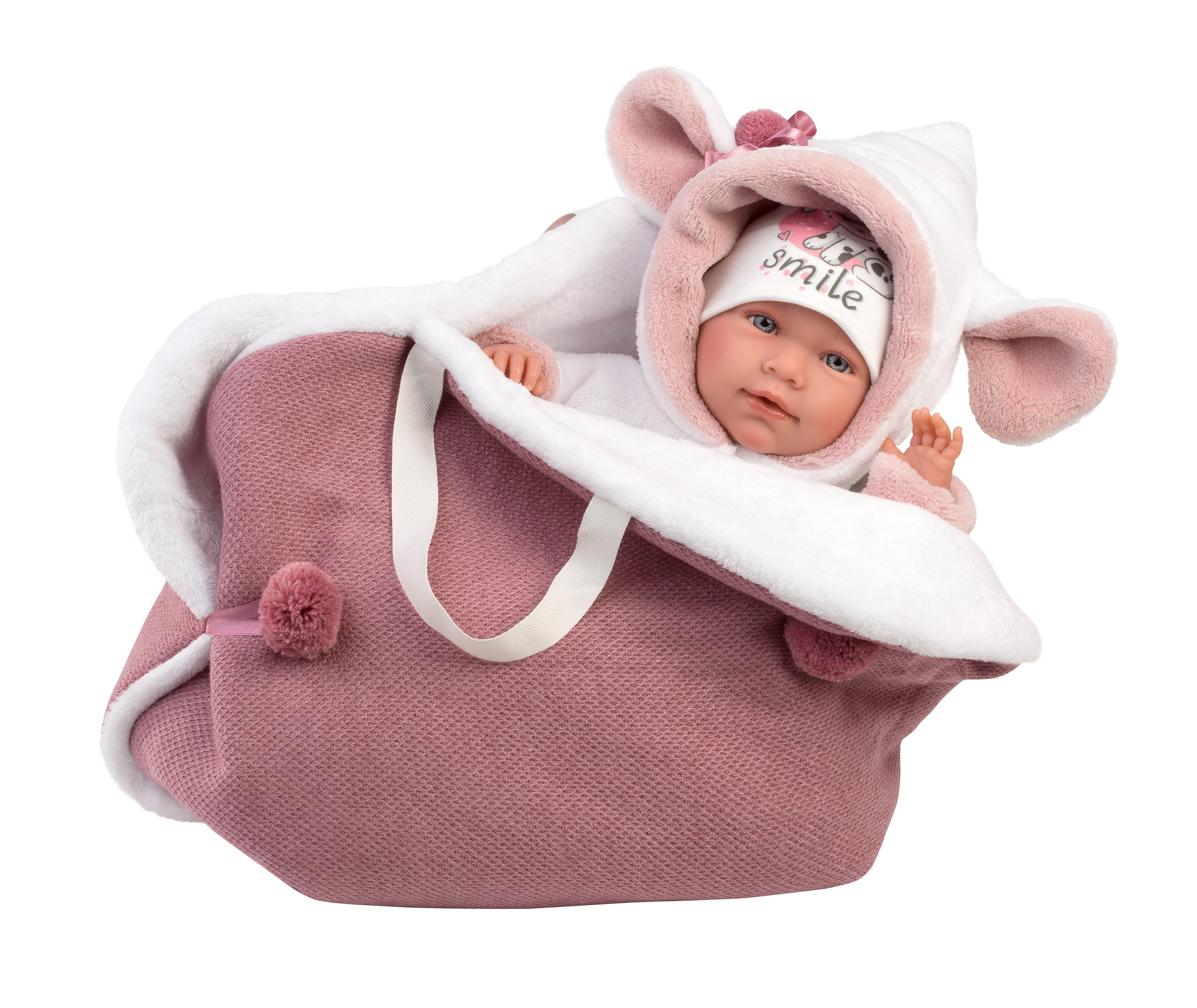 16.5" Articulated Newborn Ivy with Carrycot