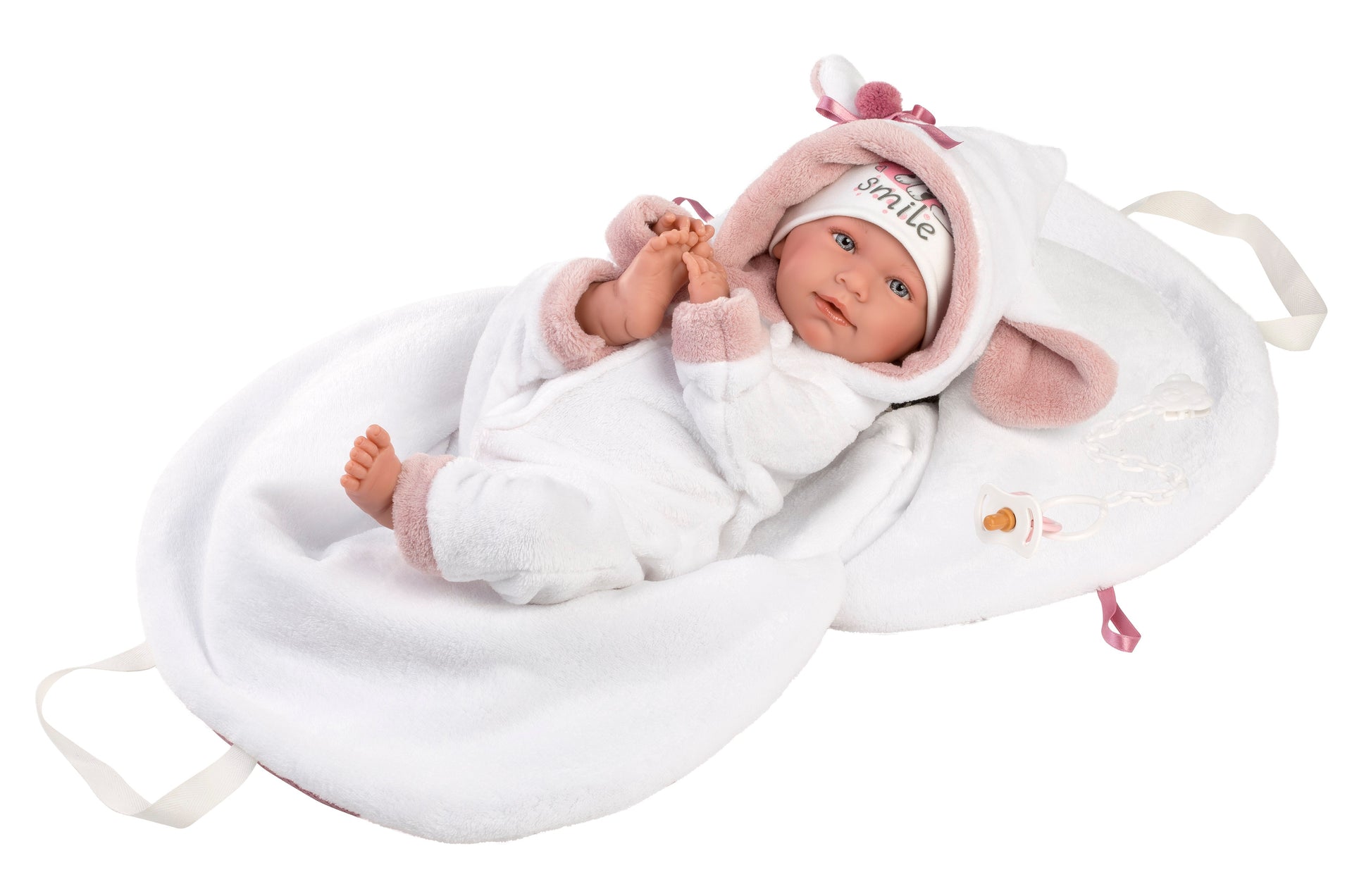 16.5" Articulated Newborn Ivy with Carrycot