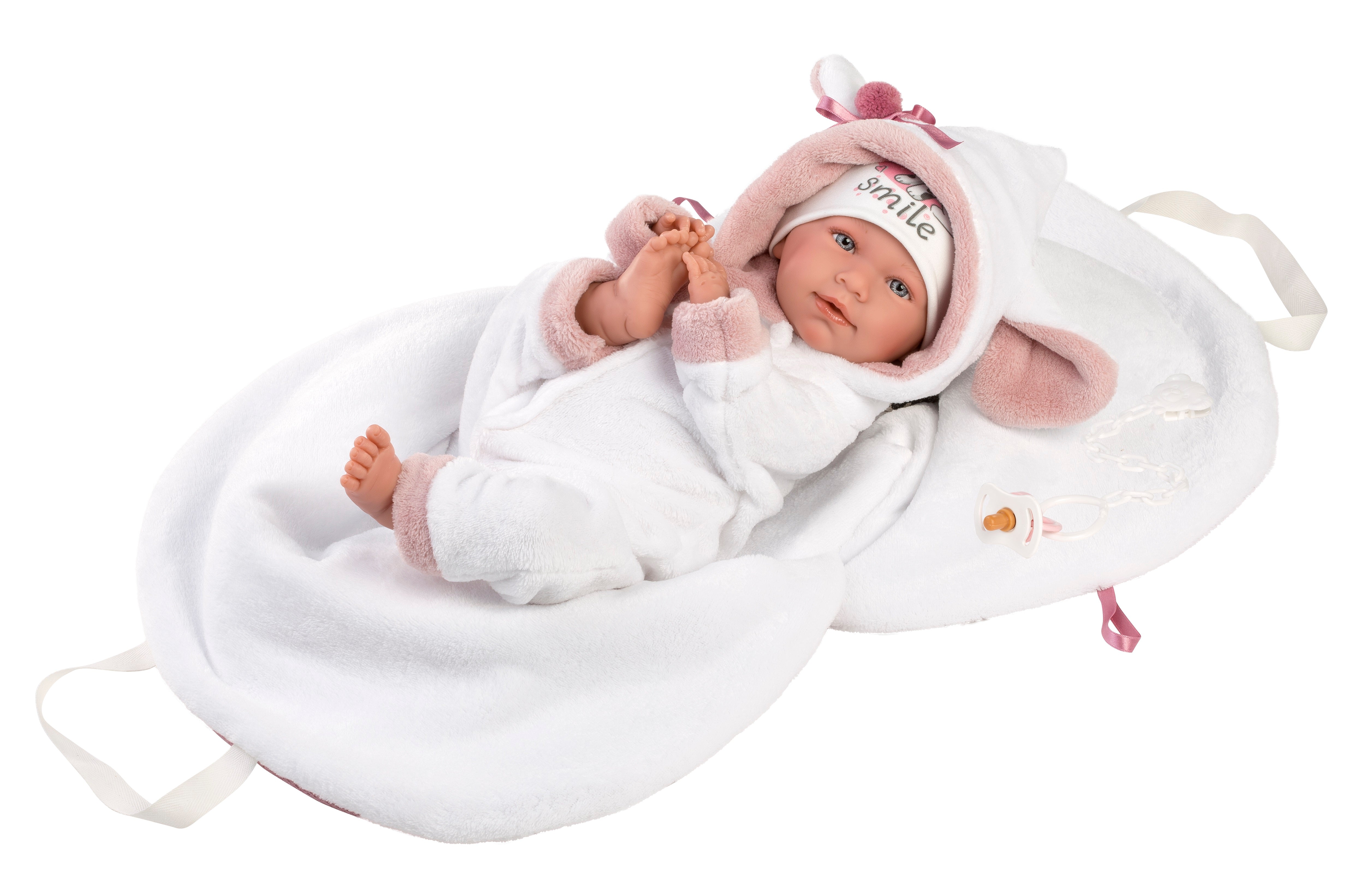 16.5" Articulated Newborn Ivy with Carrycot
