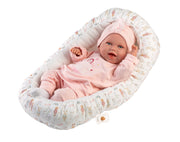 16.5" Soft Body Newborn Doll Mimi with Bed Cushion