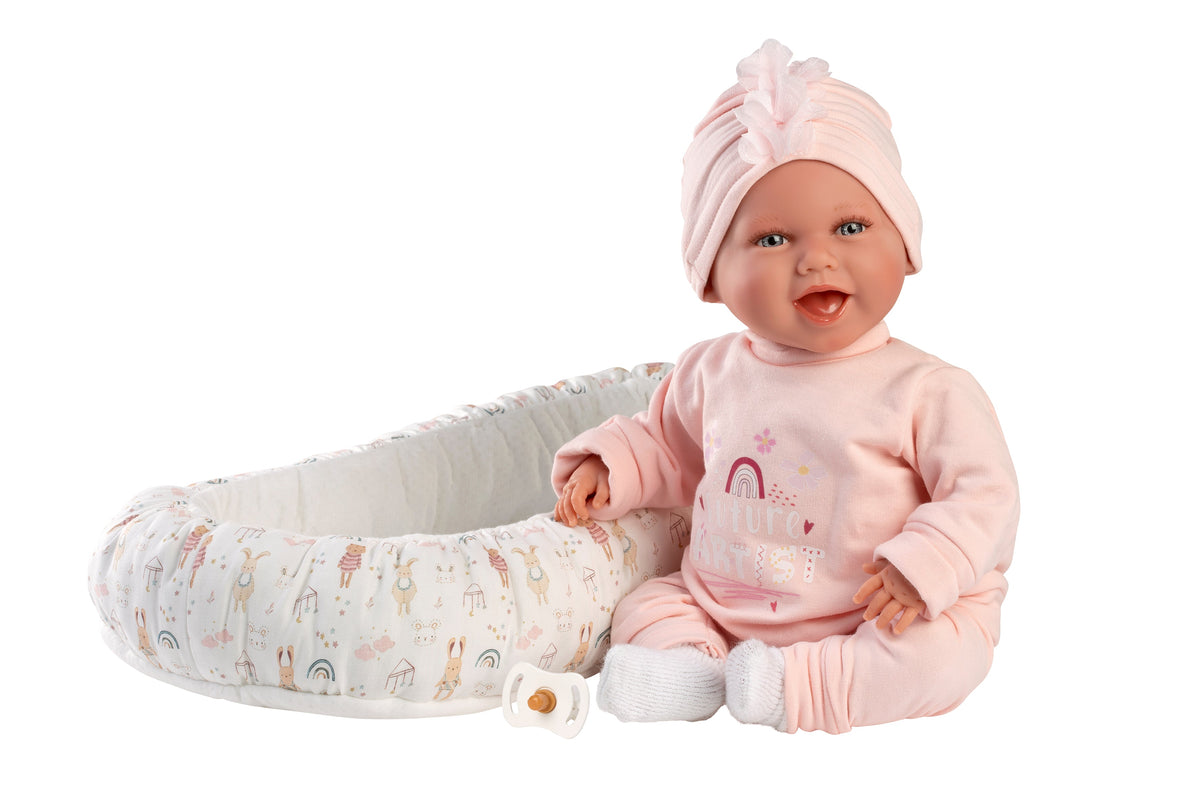 16.5" Soft Body Newborn Doll Blair with Activity Cushion