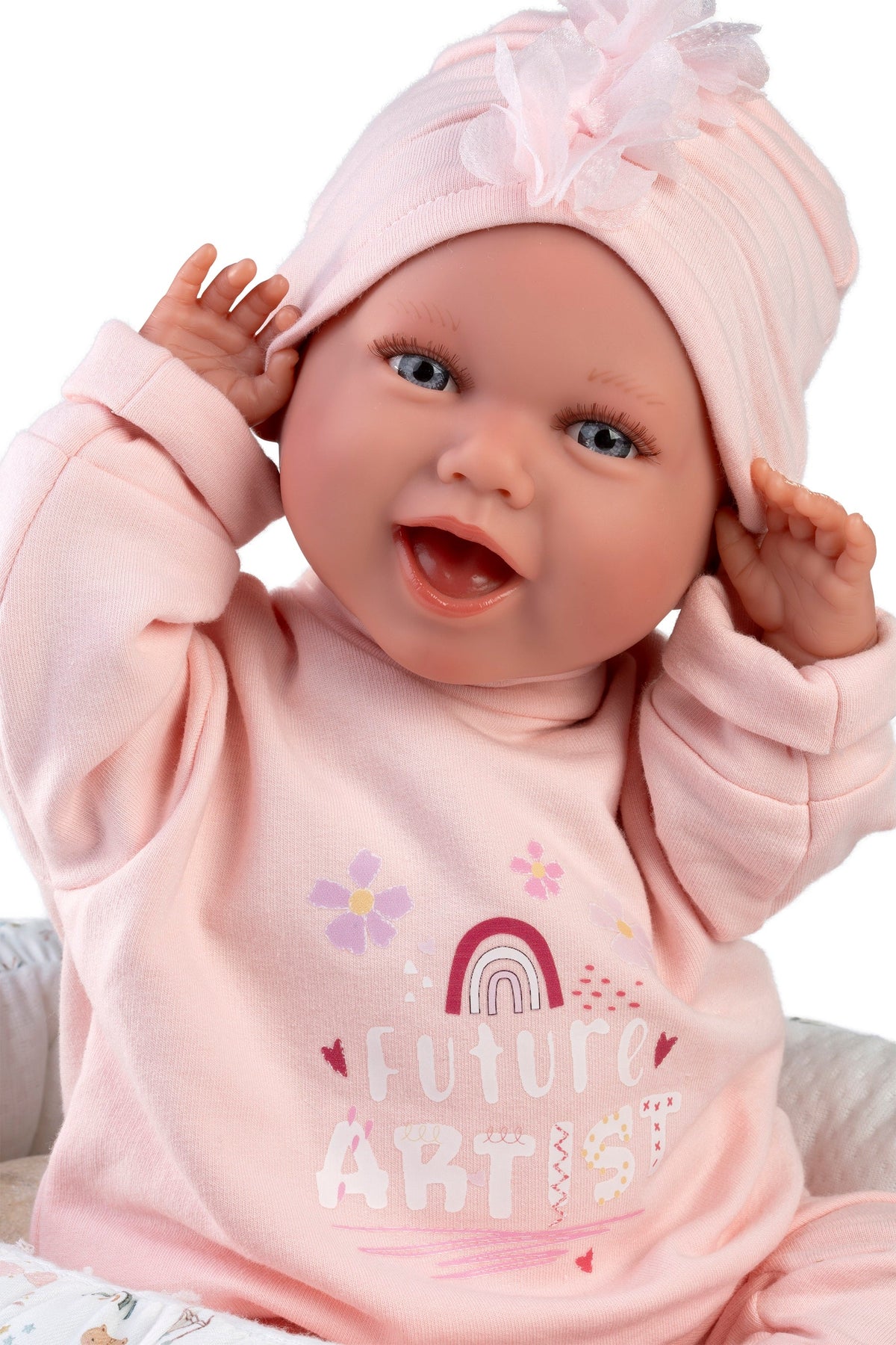 16.5" Soft Body Newborn Doll Mimi with Bed Cushion