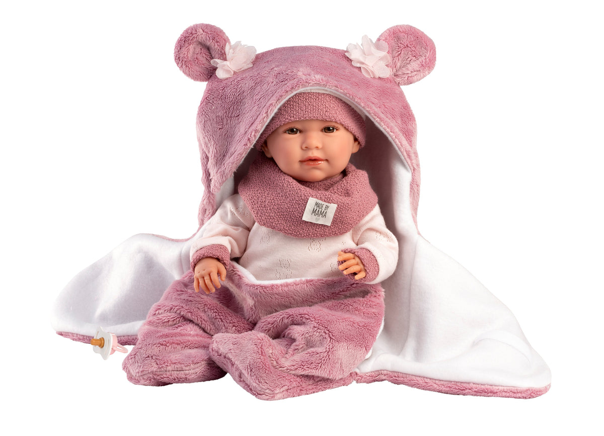 16.5" Soft Body Newborn Doll Marta with Sleeping Bag