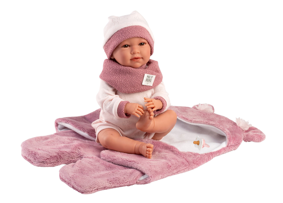 16.5" Soft Body Newborn Doll Marta with Sleeping Bag