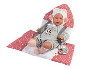 16.5" Soft Body Newborn Doll Liam with Space Baby Carrier