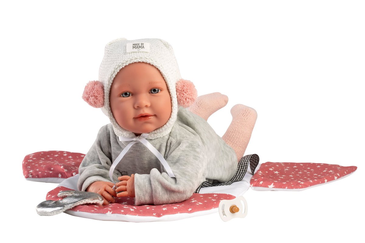 16.5" Soft Body Newborn Doll Liam with Space Baby Carrier