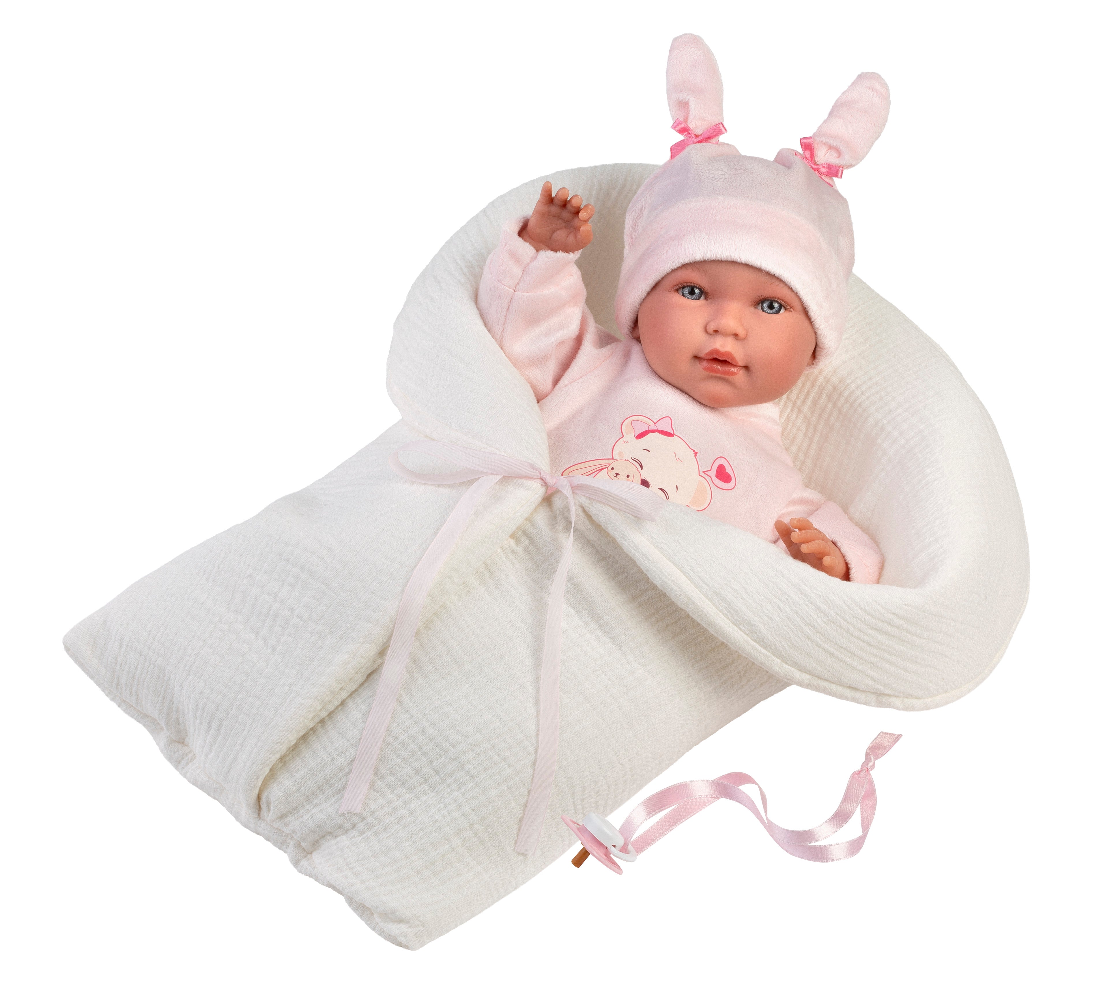 16.5" Soft Body Newborn Doll Maggie with Sleeping Bag