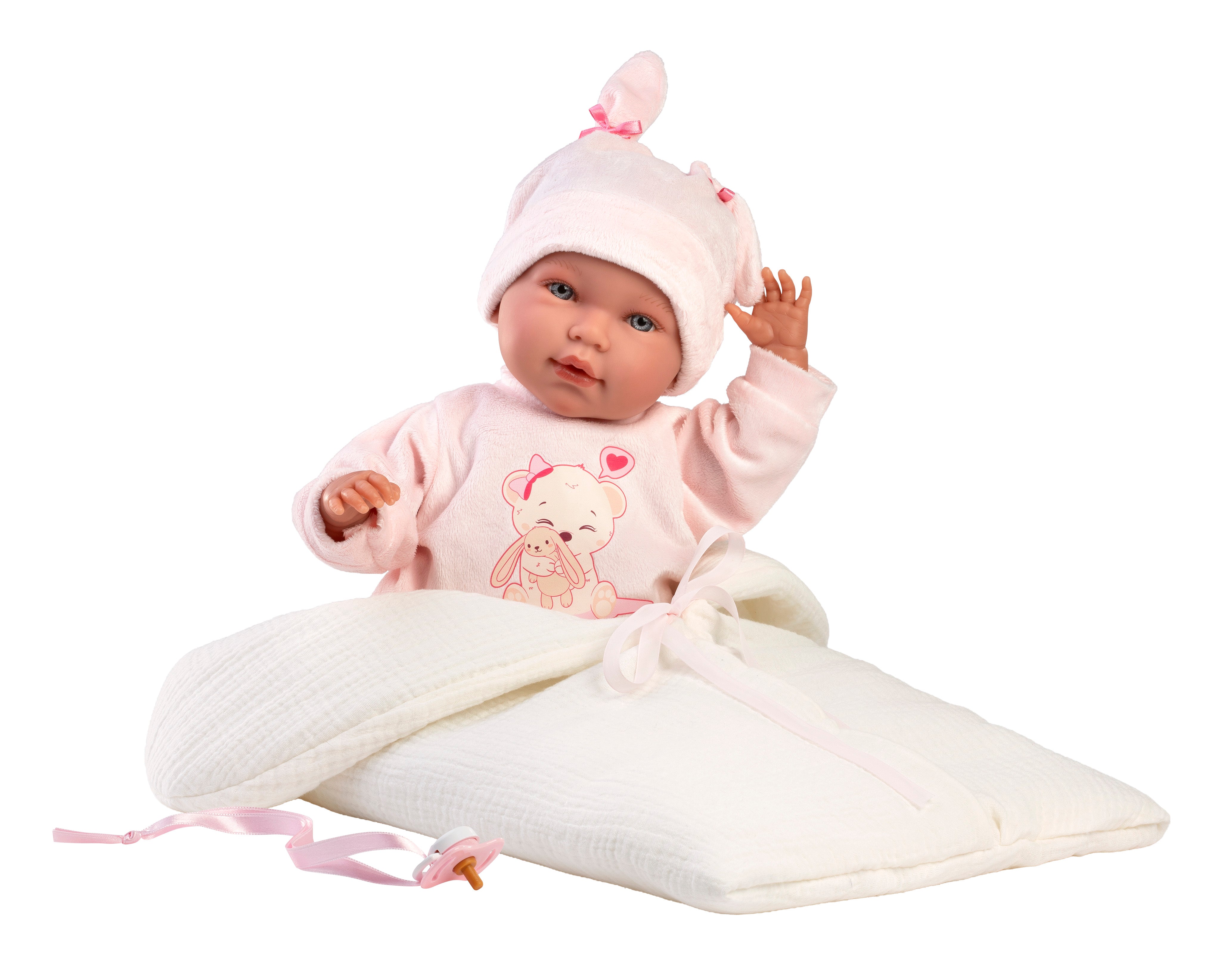 16.5" Soft Body Newborn Doll Maggie with Sleeping Bag