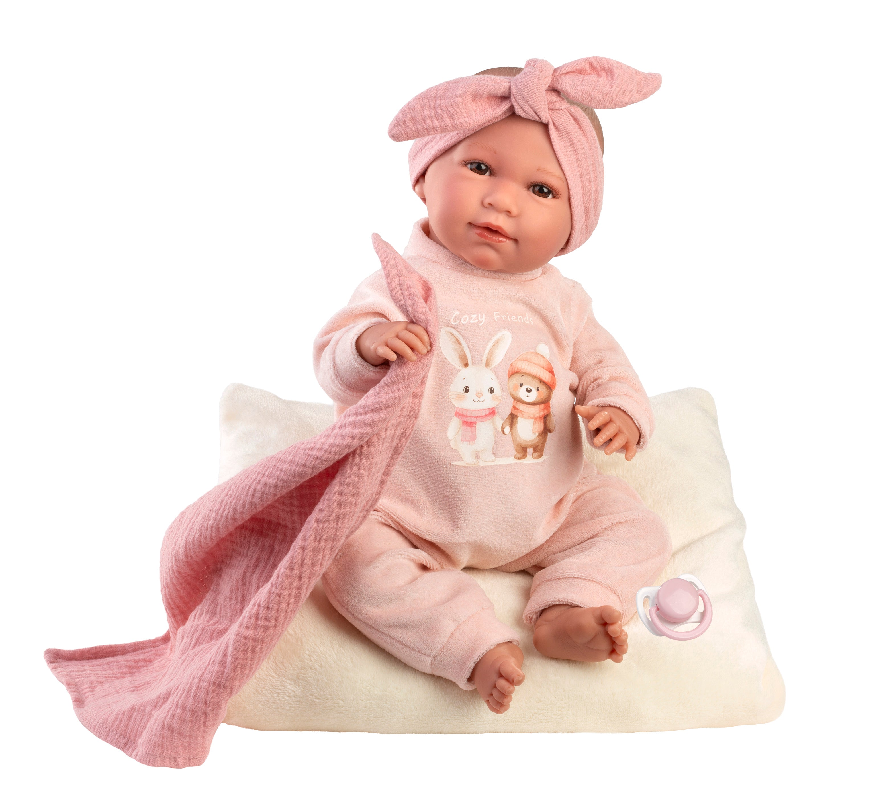 16.5" Soft Body Newborn Doll Cayetana with Cushion