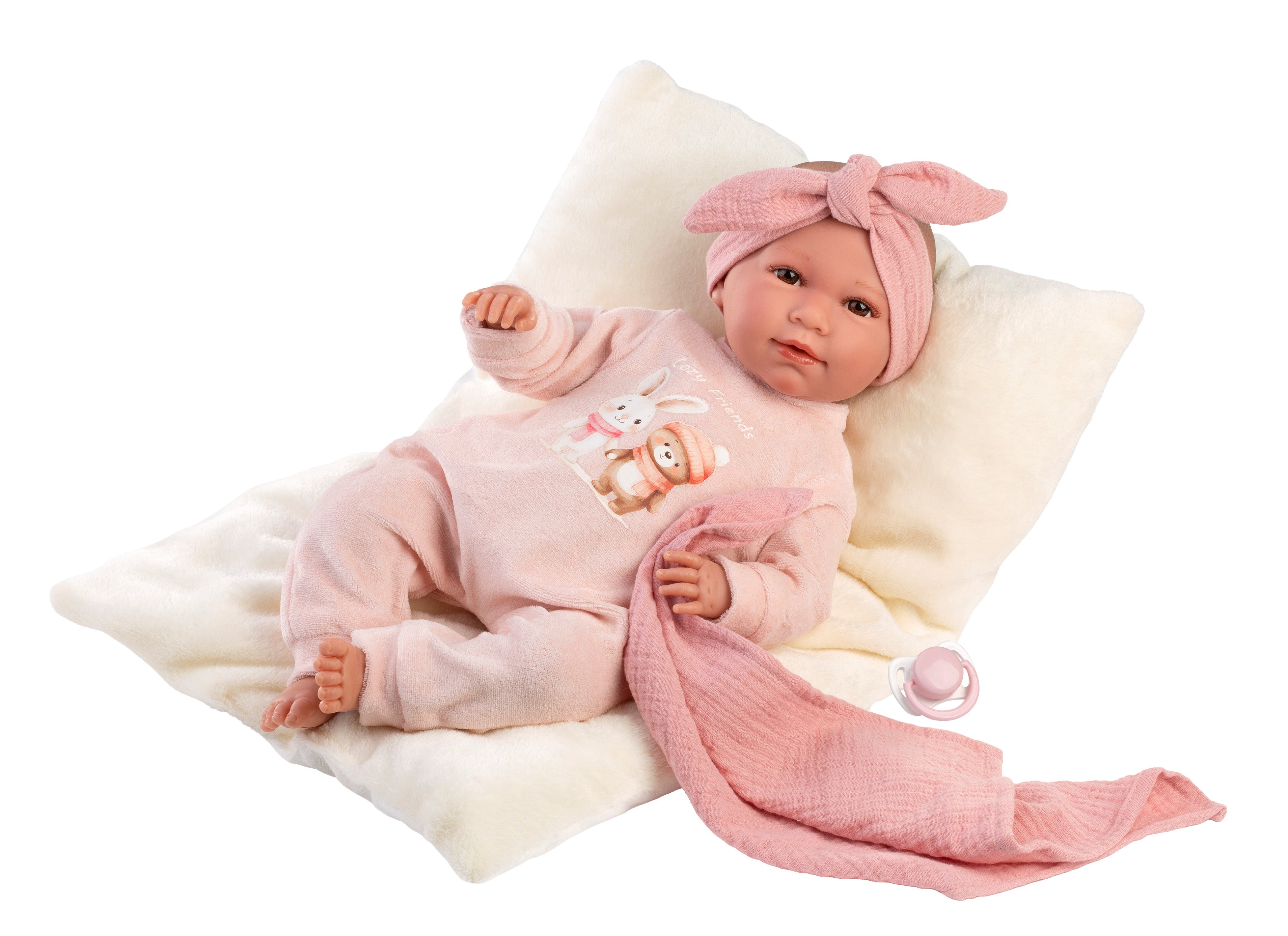 16.5" Soft Body Newborn Doll Cayetana with Cushion