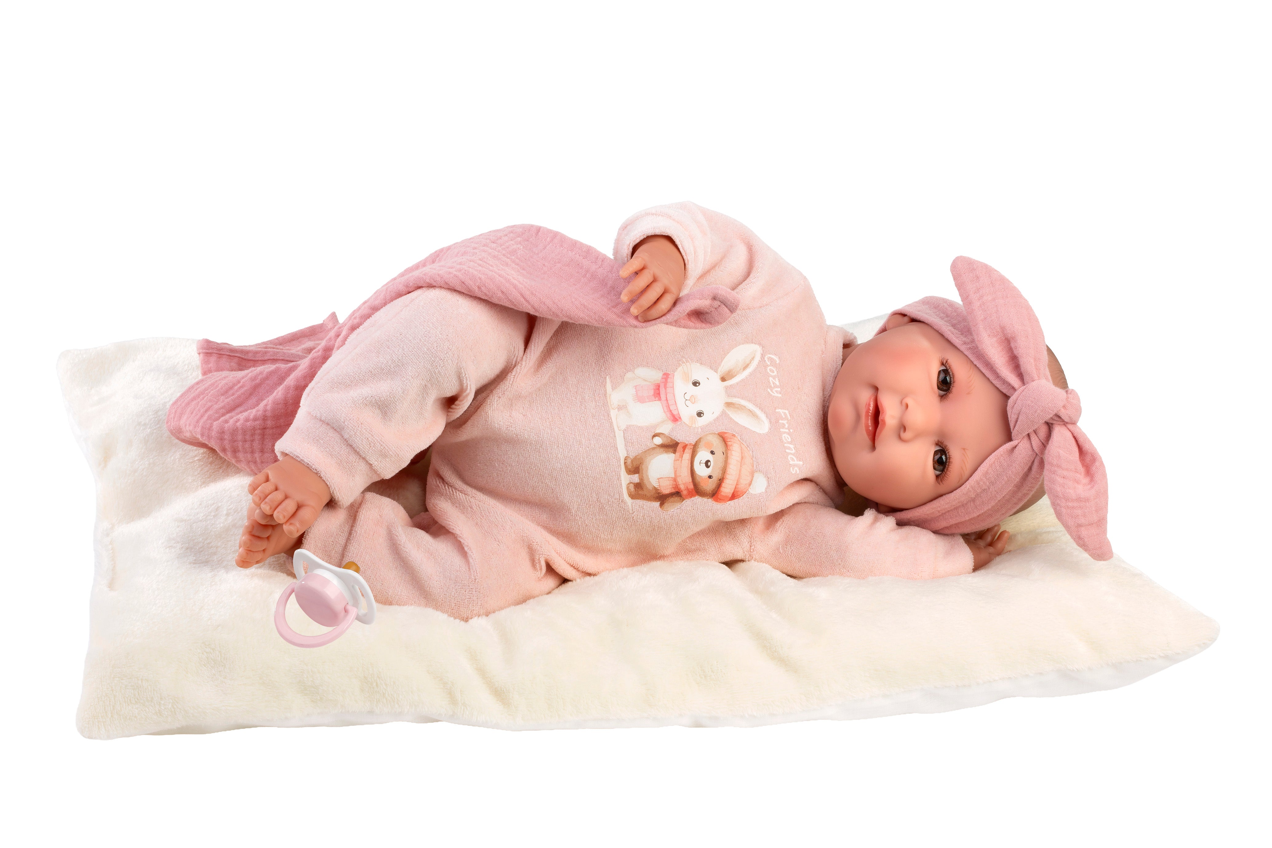 16.5" Soft Body Newborn Doll Cayetana with Cushion