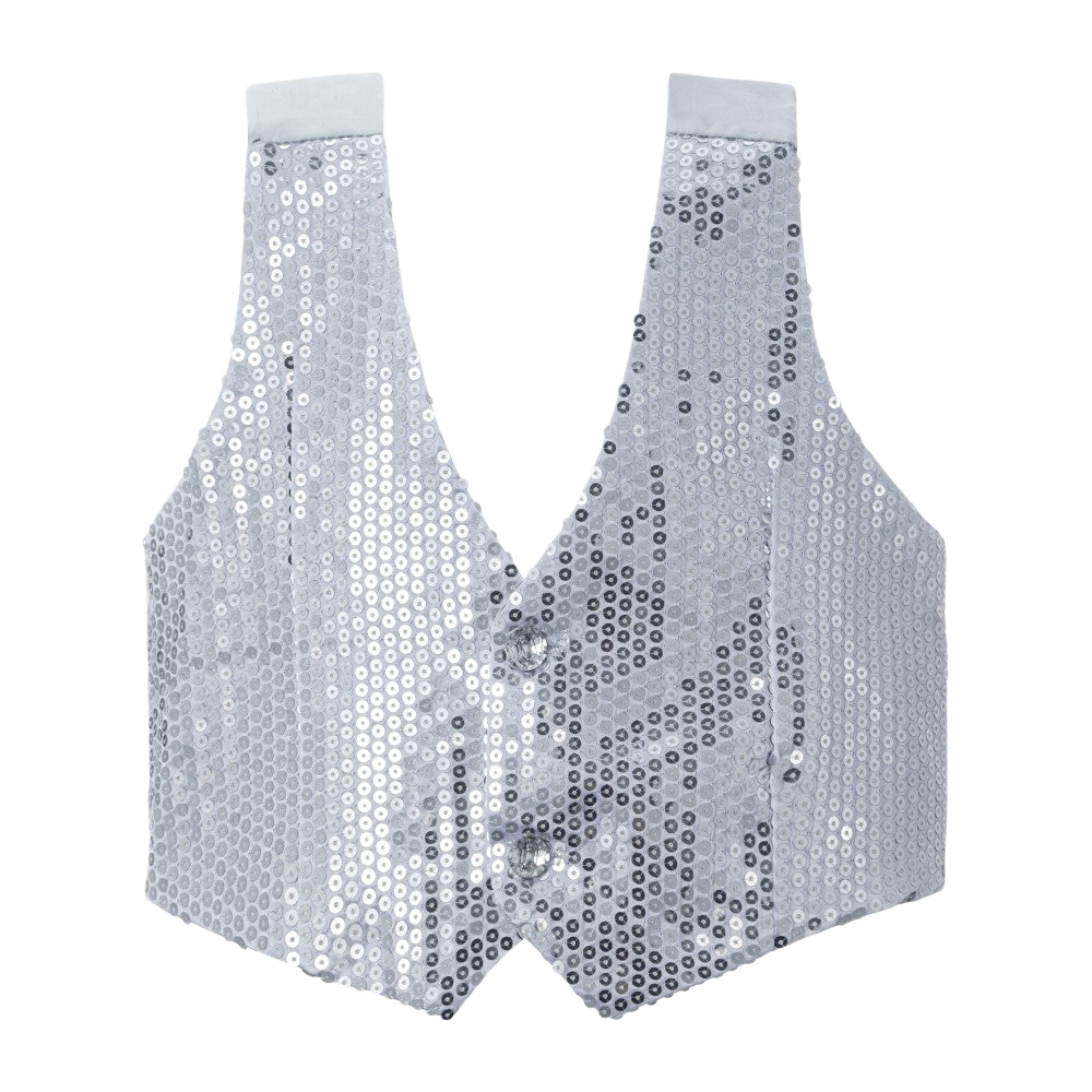 Silver Sequin Vest - Kids