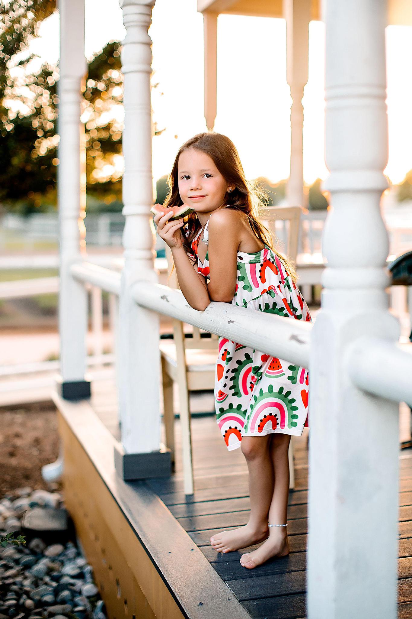 One In A Melon Ruffle Cross Back Dress