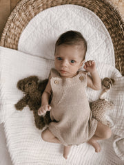 Novelty Knit Romper - Heather Beige
