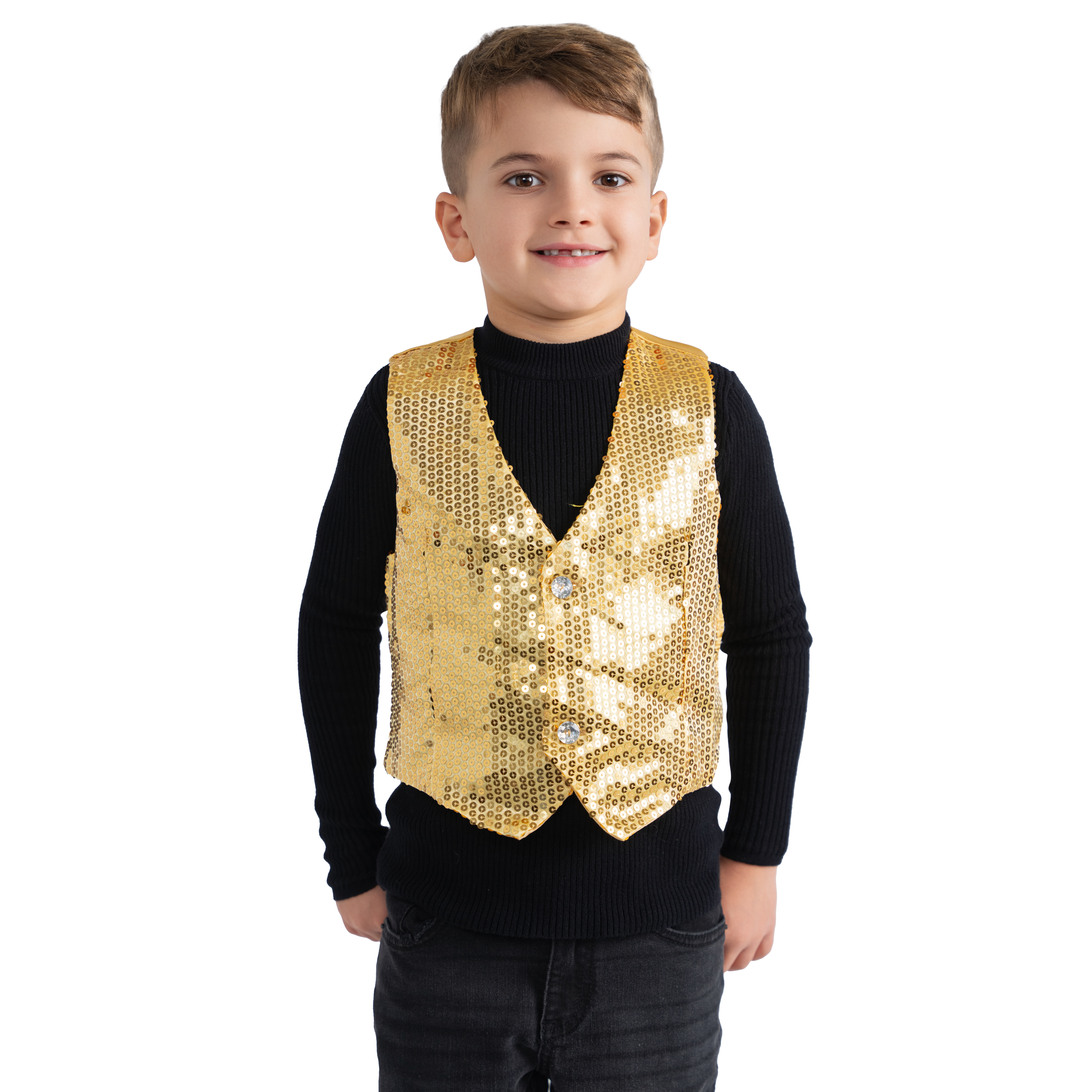 Gold Sequin Vest - Kids