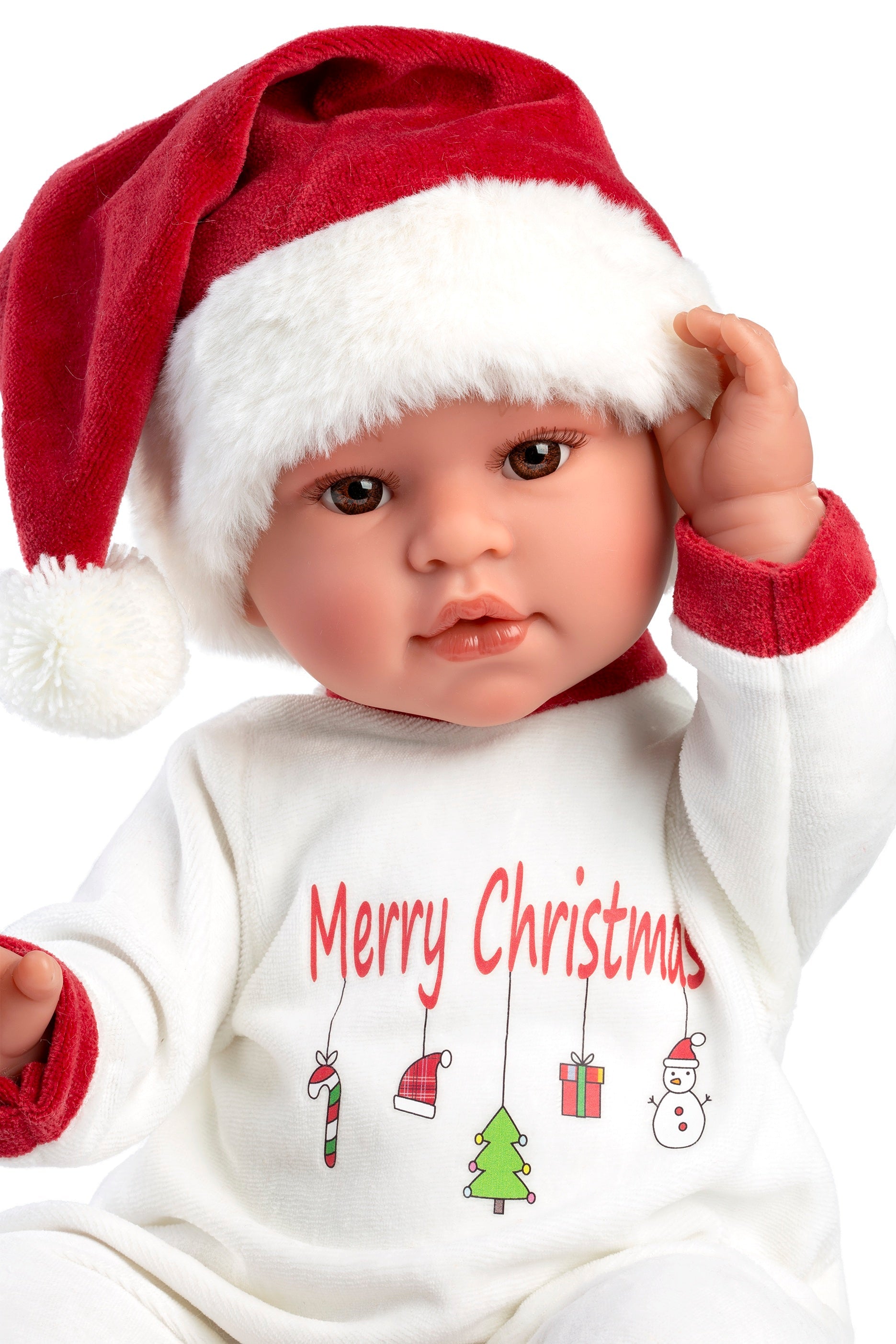 17.7" Soft Body Newborn Doll Joy with Christmas Outfit