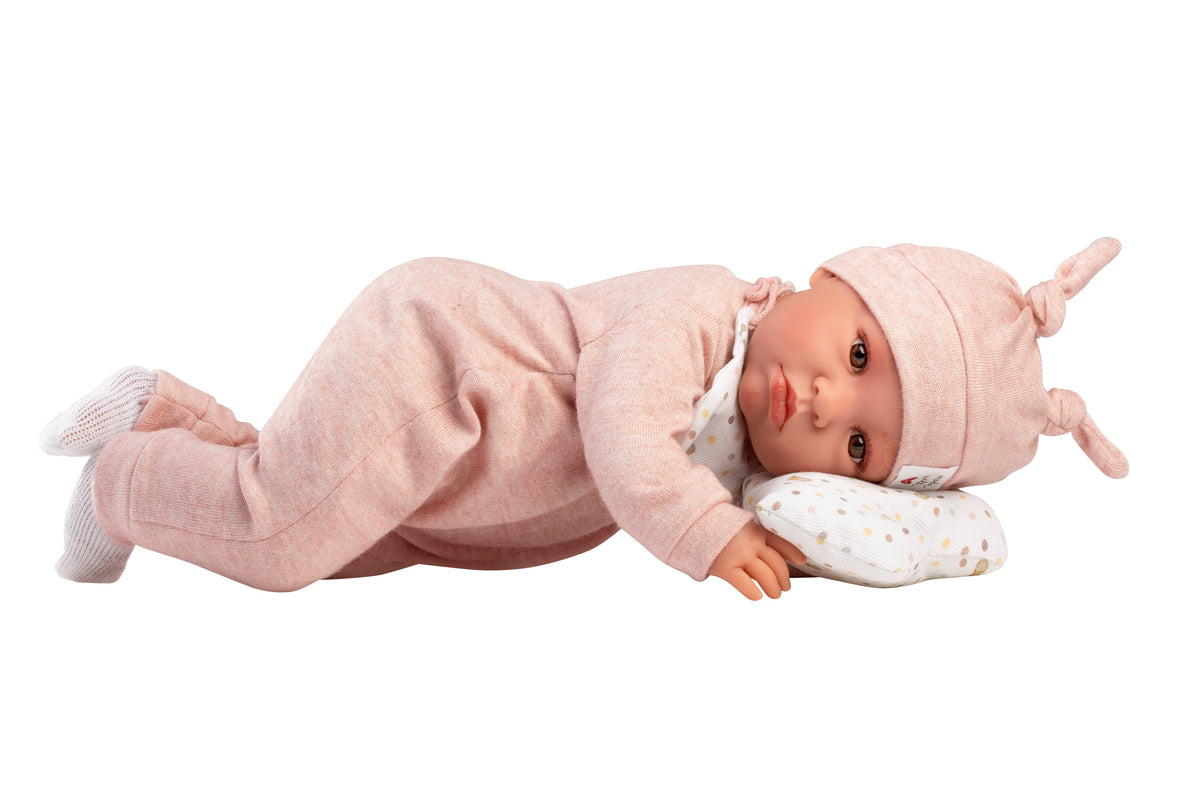 17.7" Soft Body Newborn Doll Marisol with Pillow