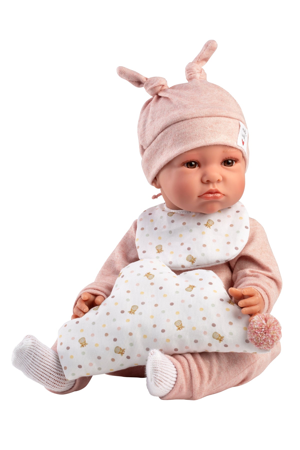 17.7" Soft Body Newborn Doll Marisol with Pillow