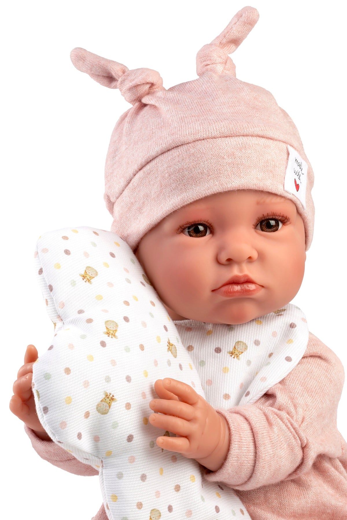 17.7" Soft Body Newborn Doll Marisol with Pillow