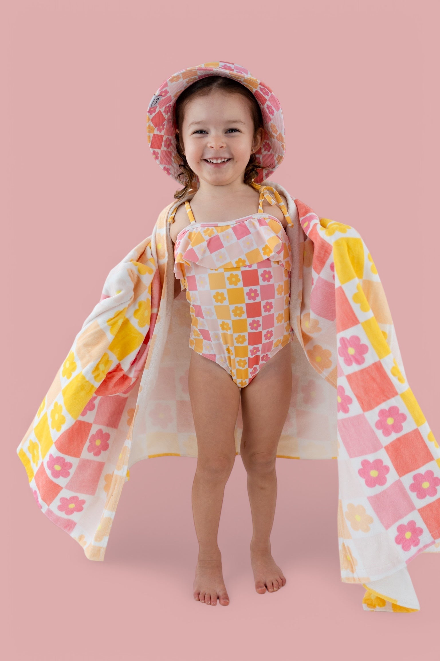 Summer Sunset Checkers Dream Towel