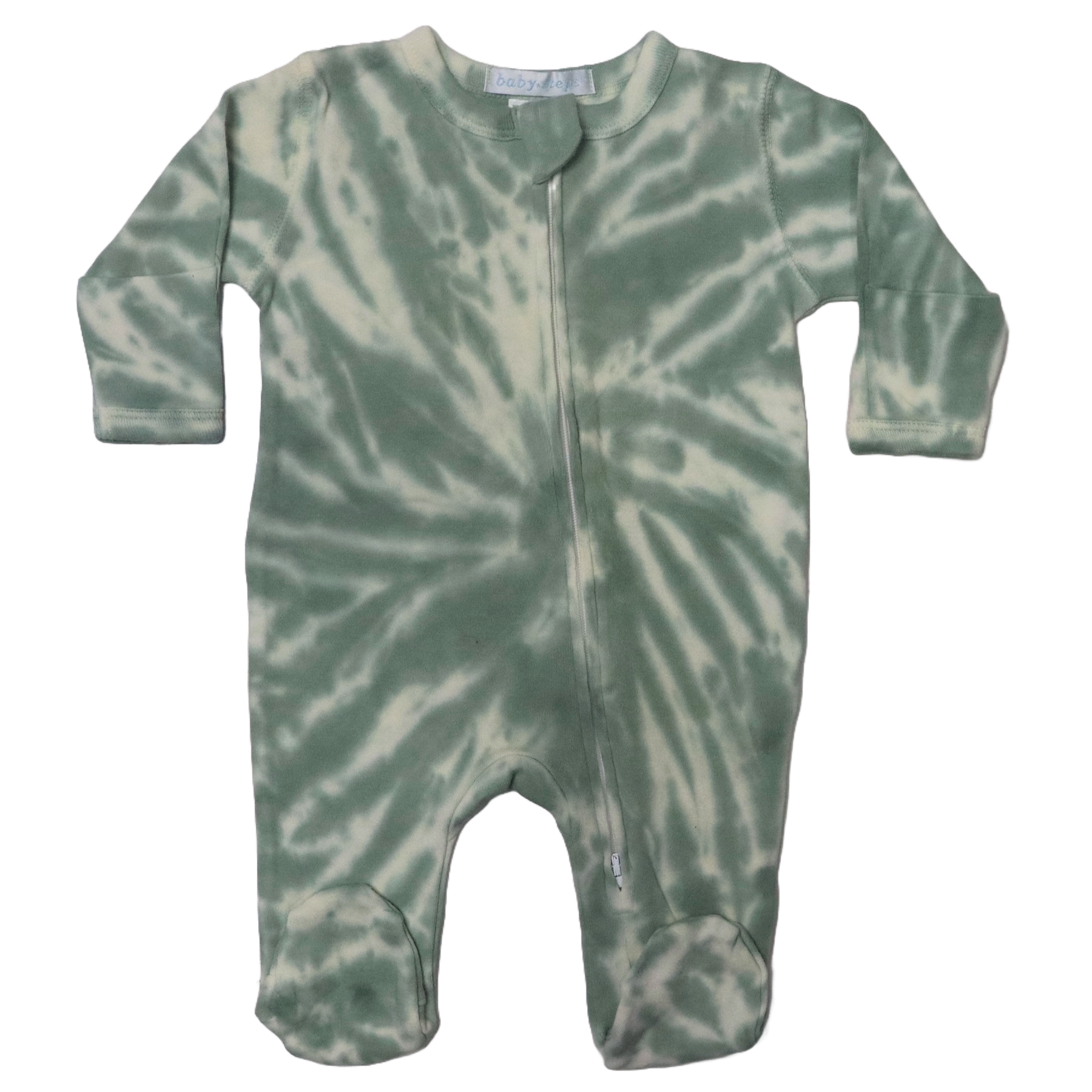 Baby Tie Dye Zipper Footie - Aaron