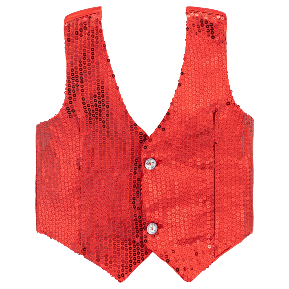 Red Sequin Vest - Adults