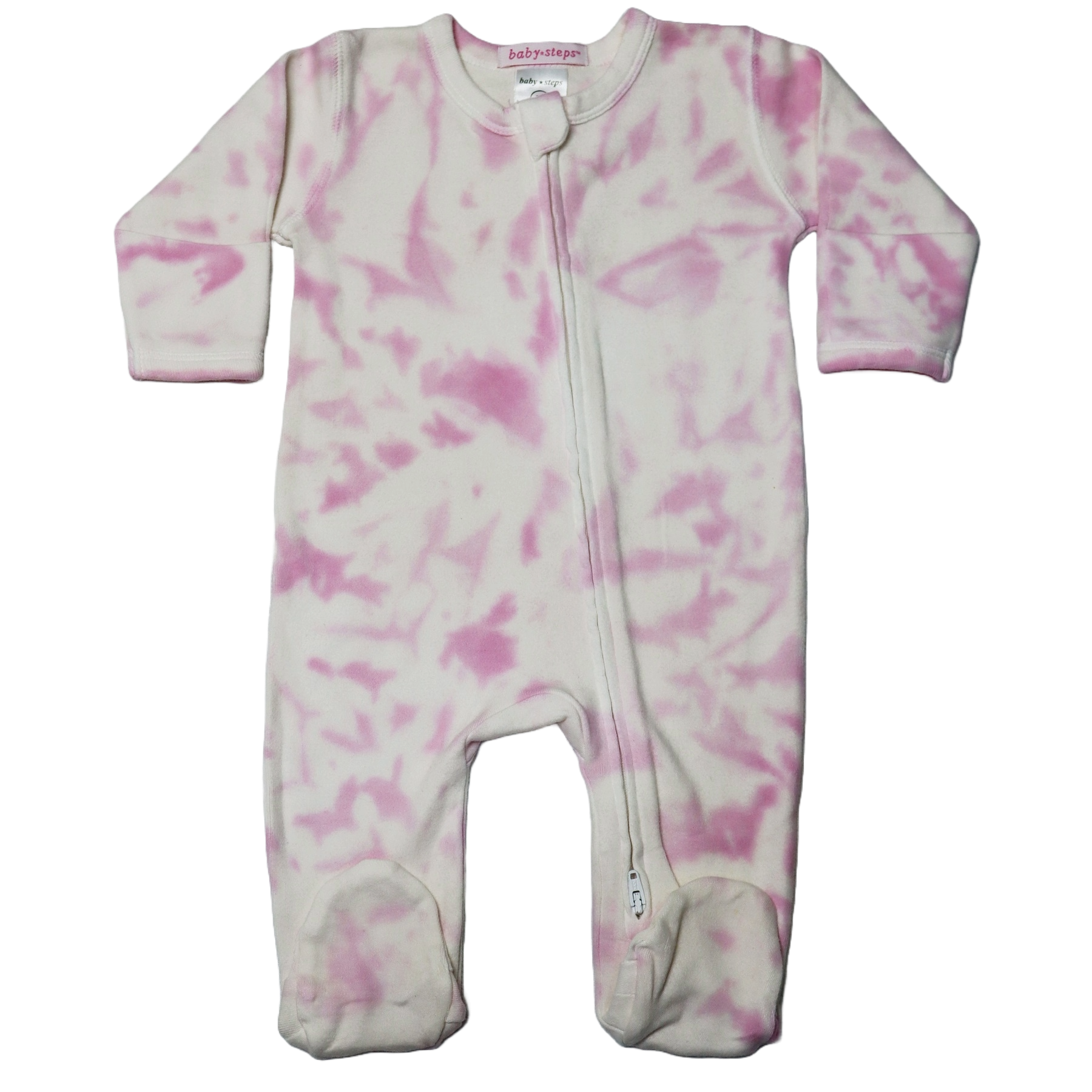 Baby Tie Dye Zipper Footie - Annabelle