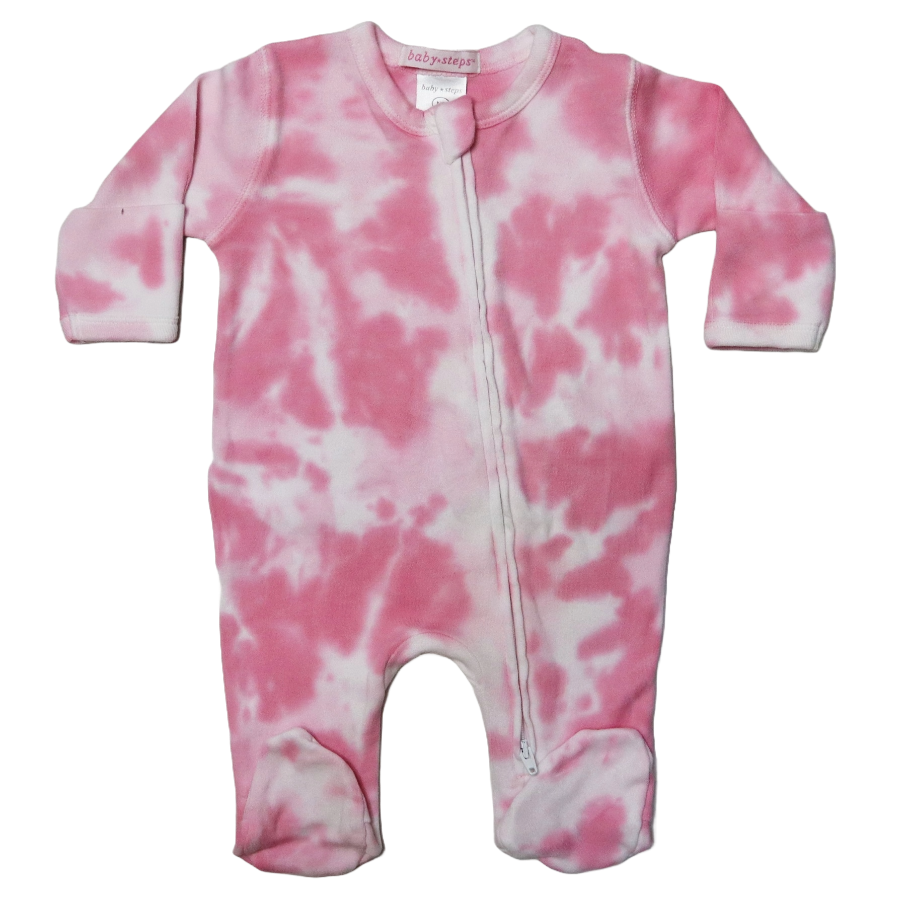 Baby Tie Dye Zipper Footie - Chloe