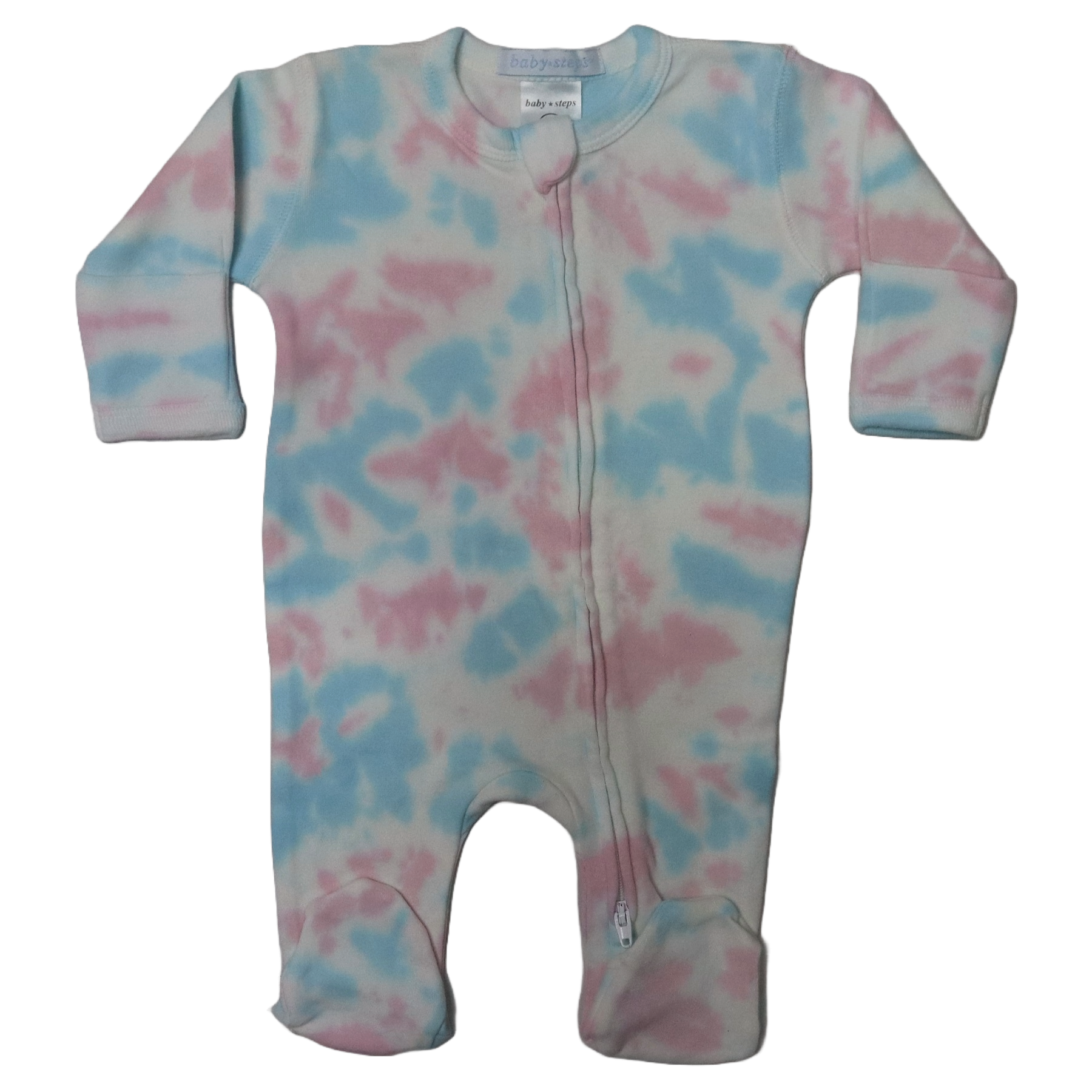 Baby Tie Dye Zipper Footie - Harlie