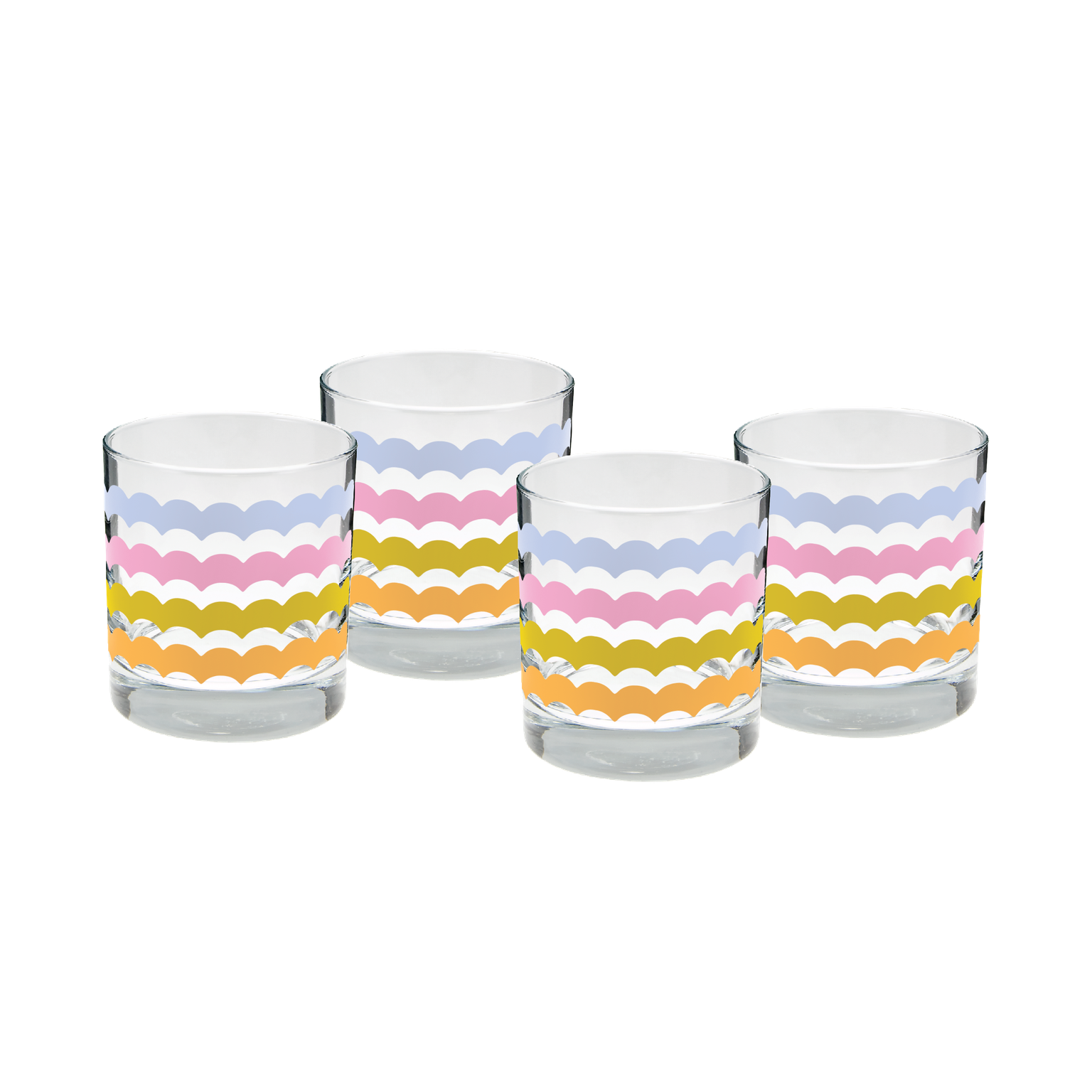 Rocks Glass Set - Scallops