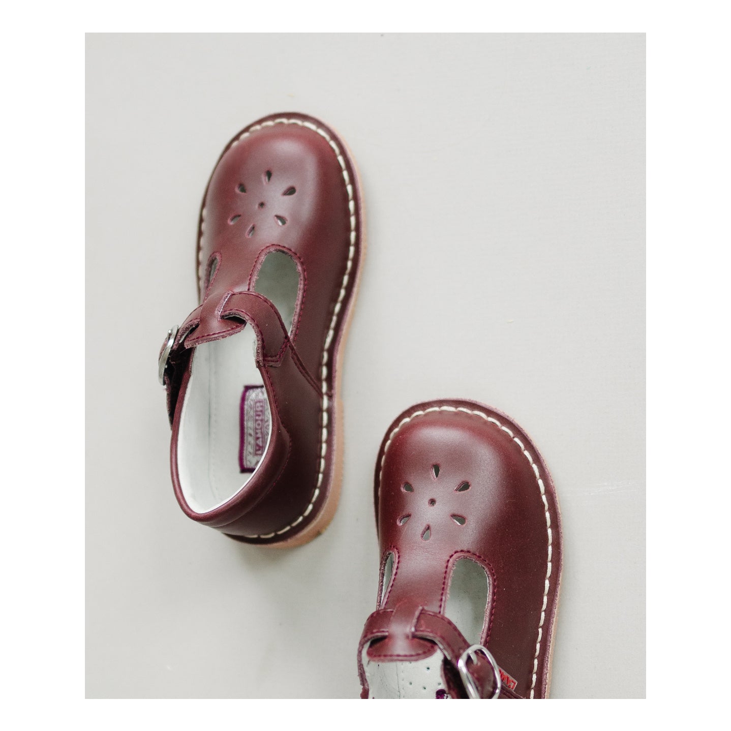 Joy Waxed Leather T-strap Mary Jane
