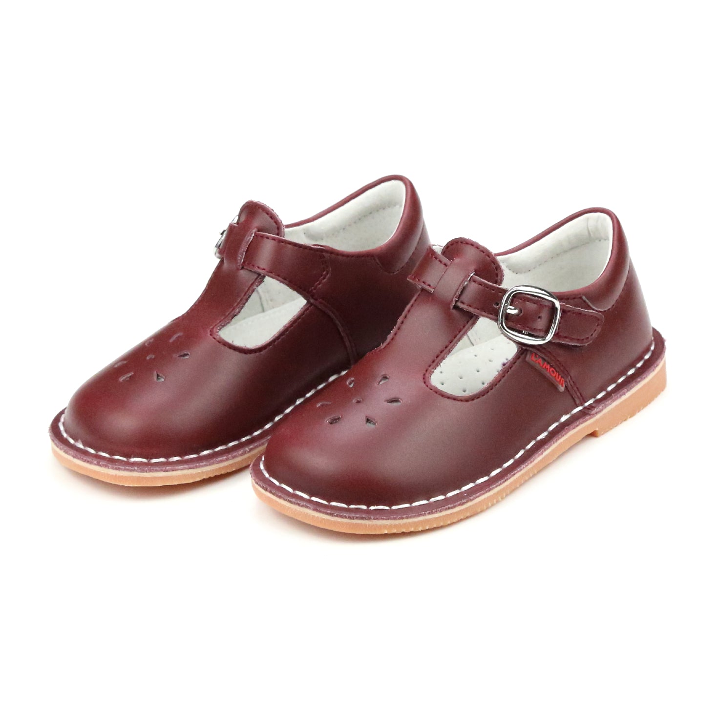 Joy Waxed Leather T-strap Mary Jane