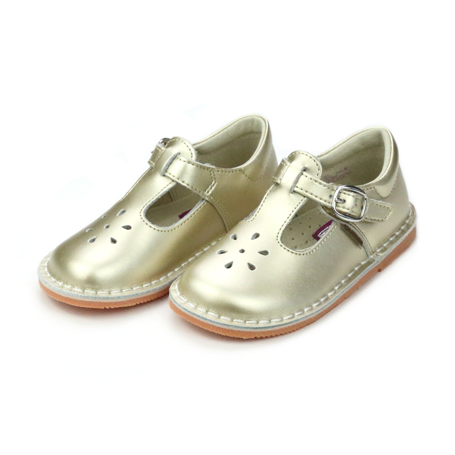Joy Metallic Leather T-strap Mary Jane