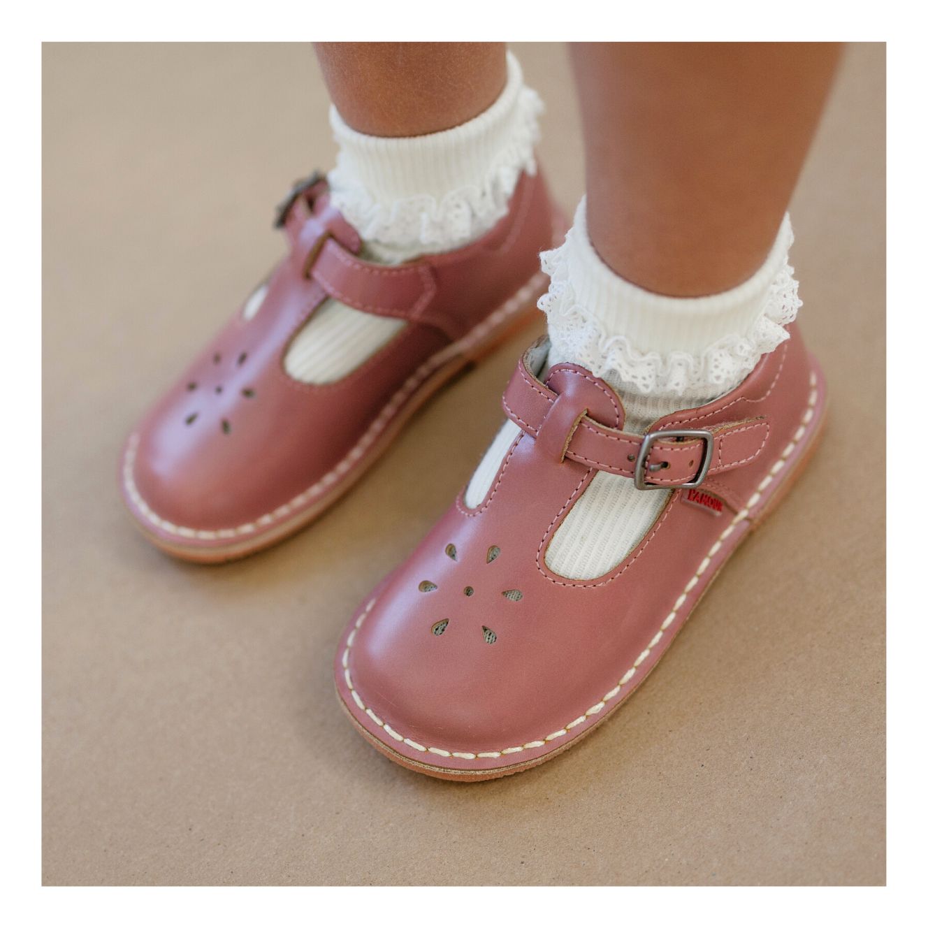 Joy Waxed Leather T-strap Mary Jane