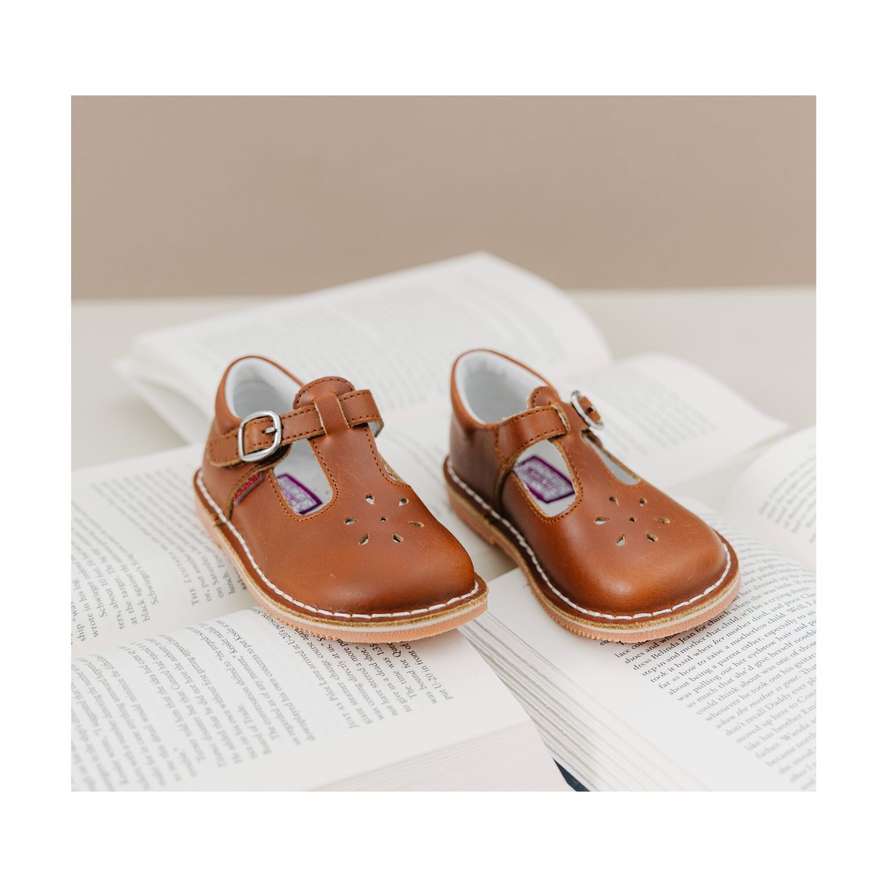 Joy Waxed Leather T-strap Mary Jane