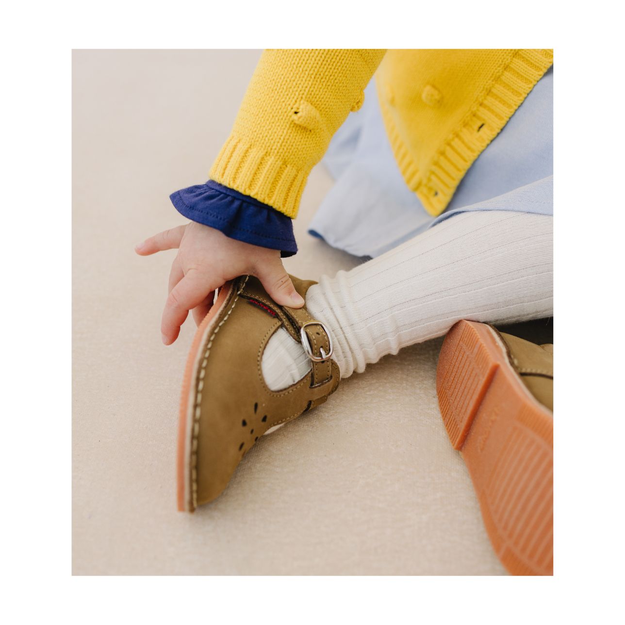 Joy Classic Nubuck Leather T-strap Mary Jane