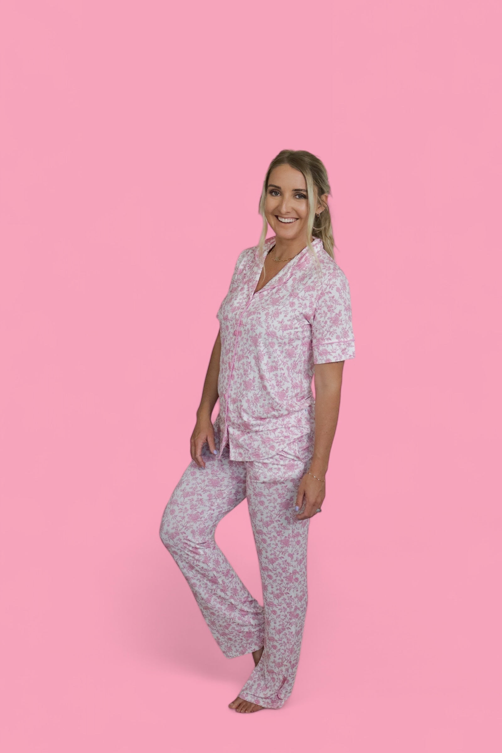 Rosewood Toile Women’s Relaxed Flare Dream Set