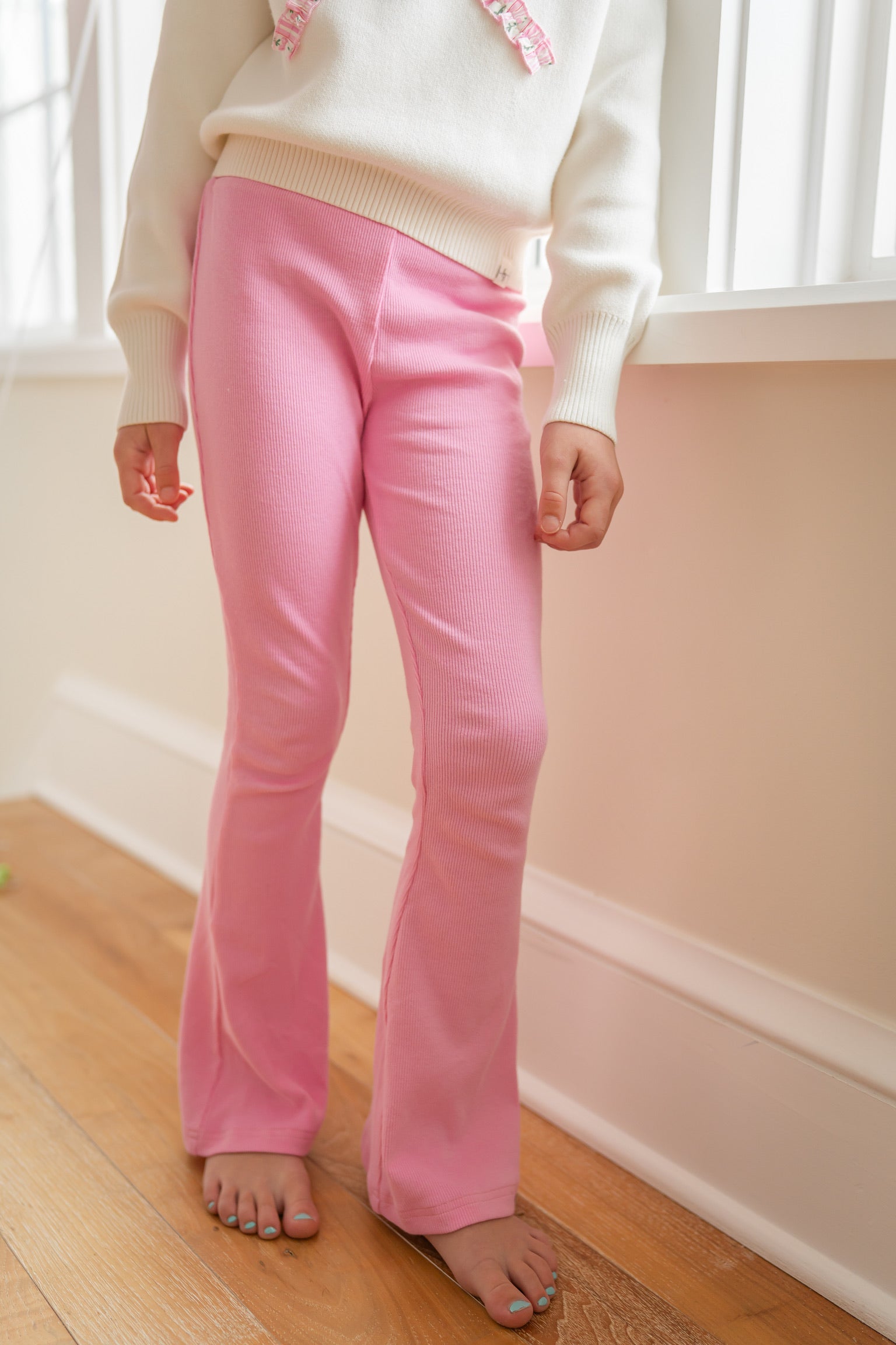 Pink Cherub Flared Leggings