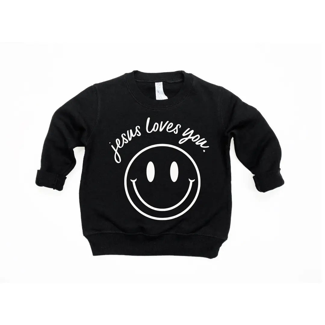 Jesus Loves You Smiley Toddler Pullover