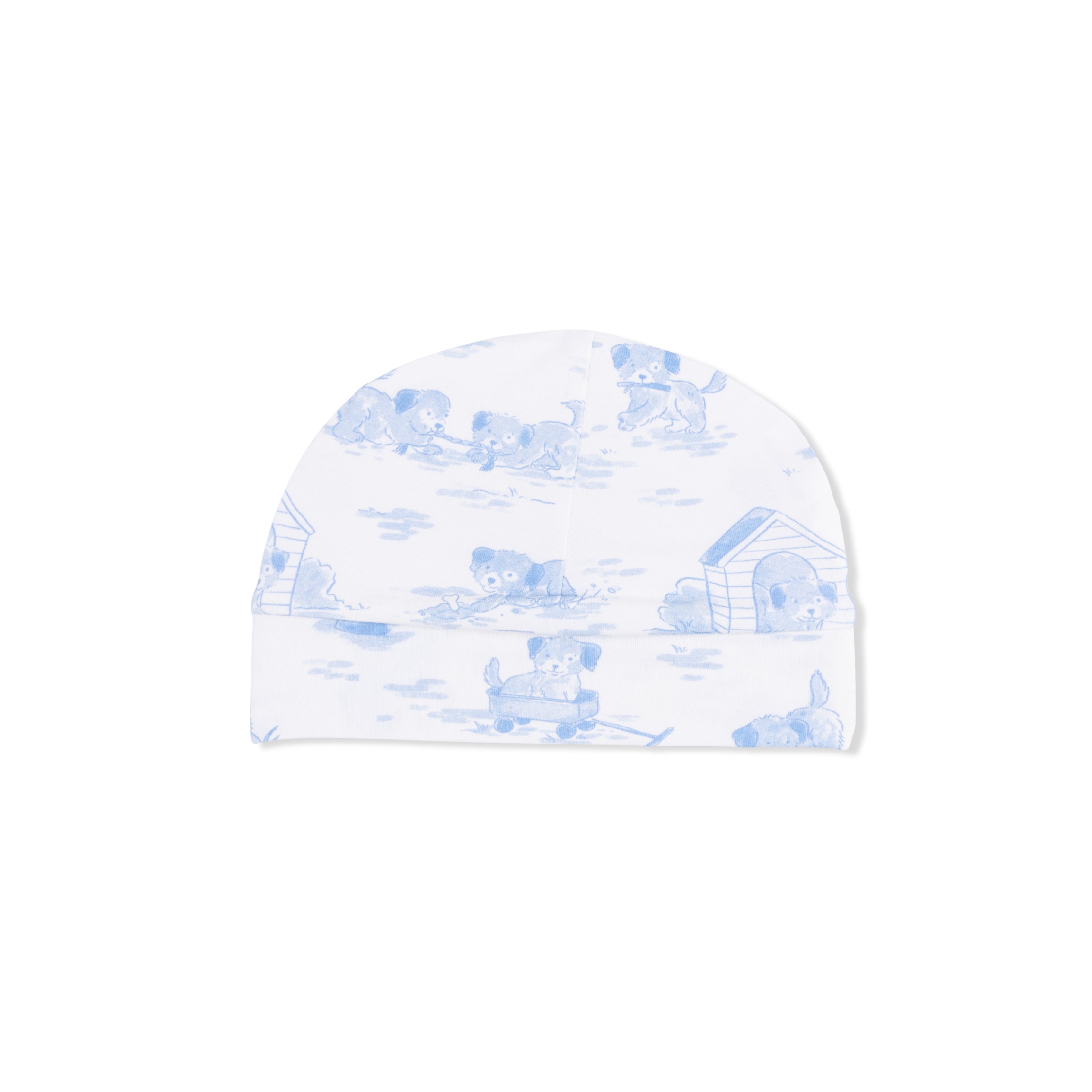 Puppy Toile Blue - Beanie Hat