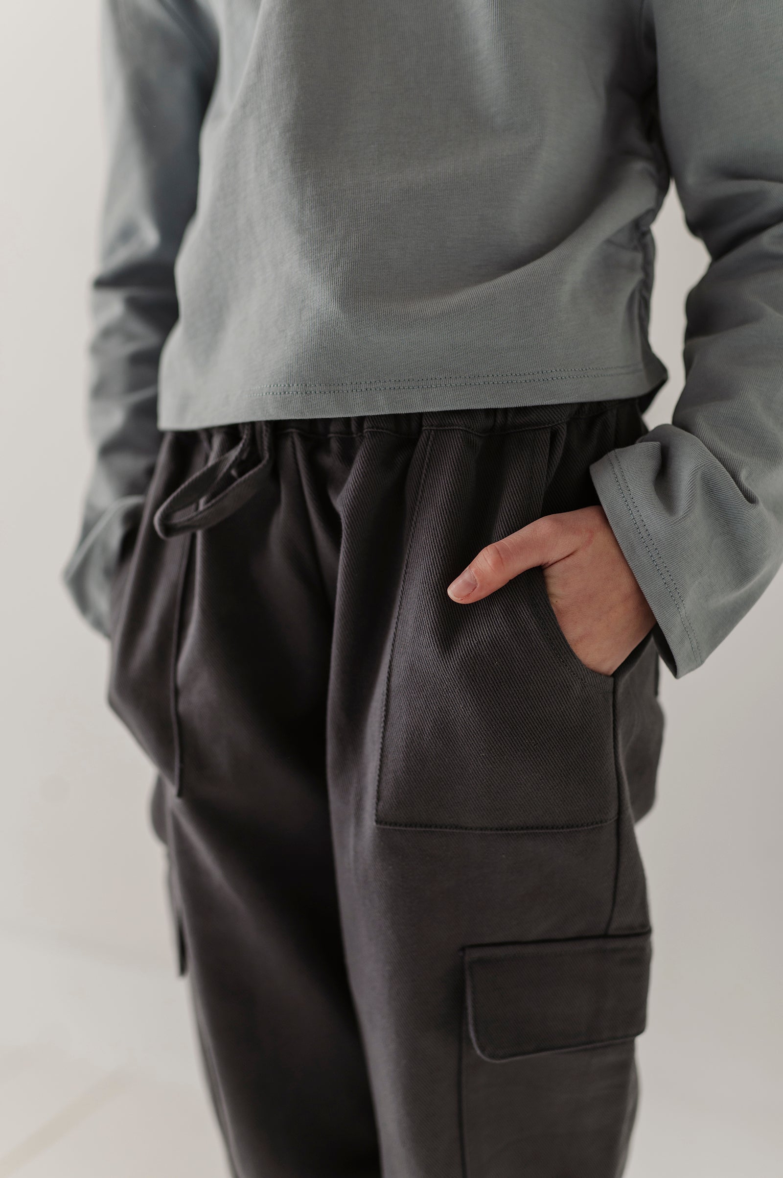 Girls Cargo Utility Pant In Evergreen