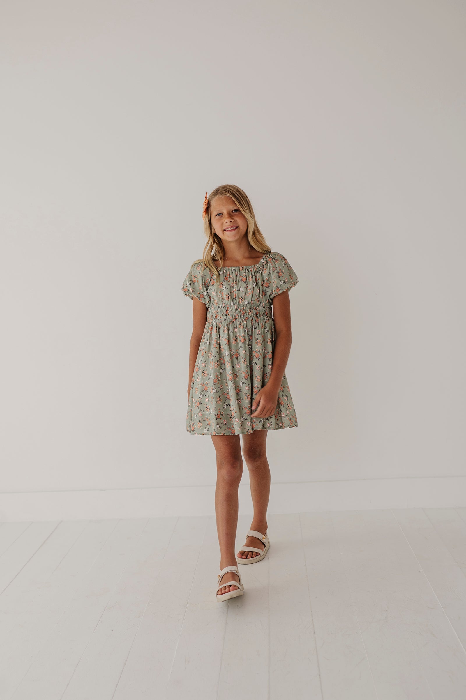 Peasant Bubble Sleeve Dress