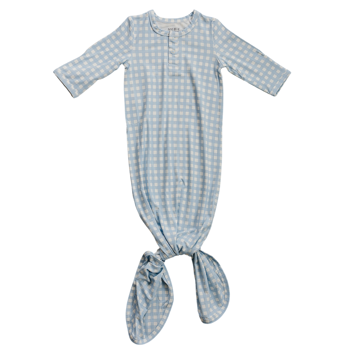 Blue Gingham Bamboo Knot Gown