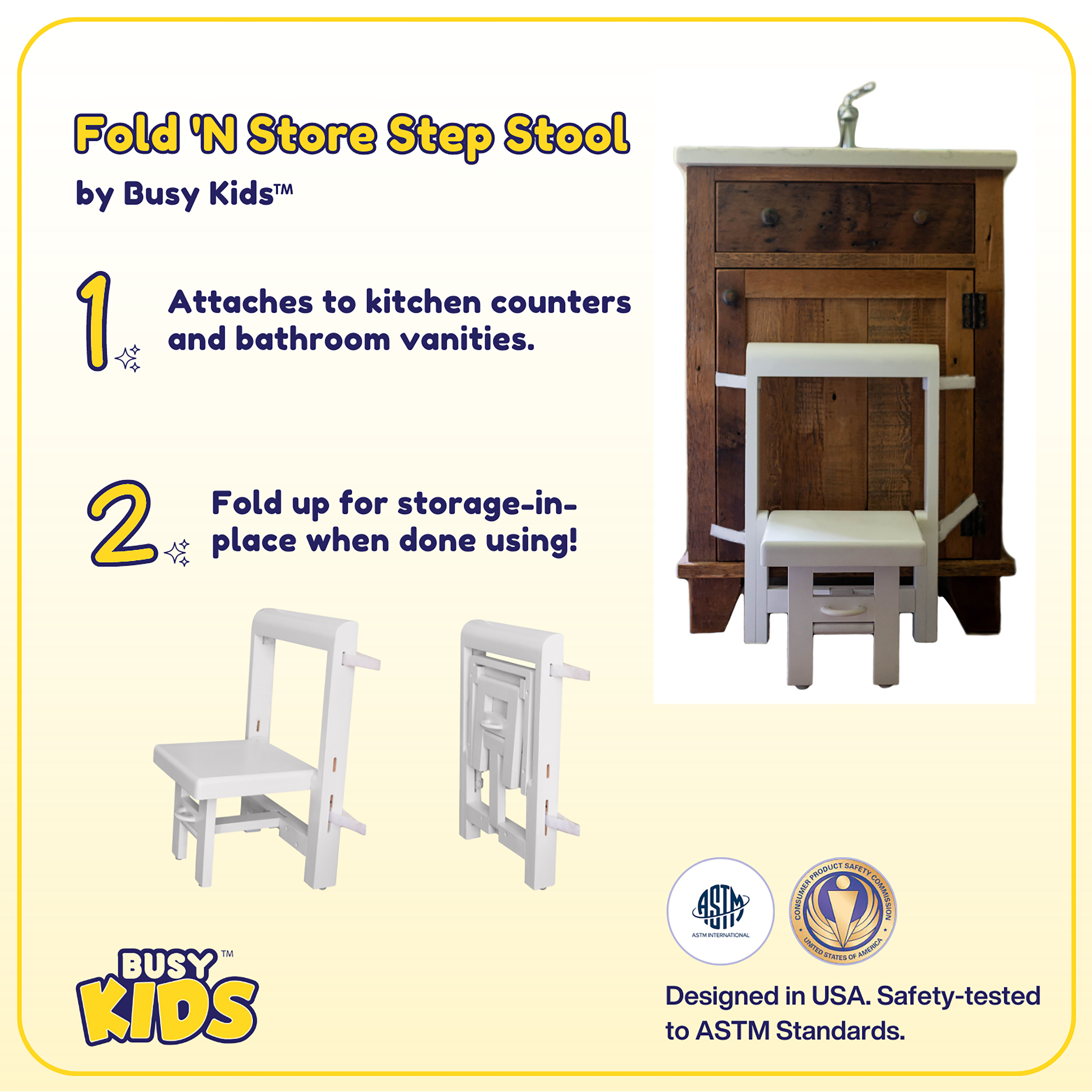 Busy Kids Fold 'n Store Step Stool