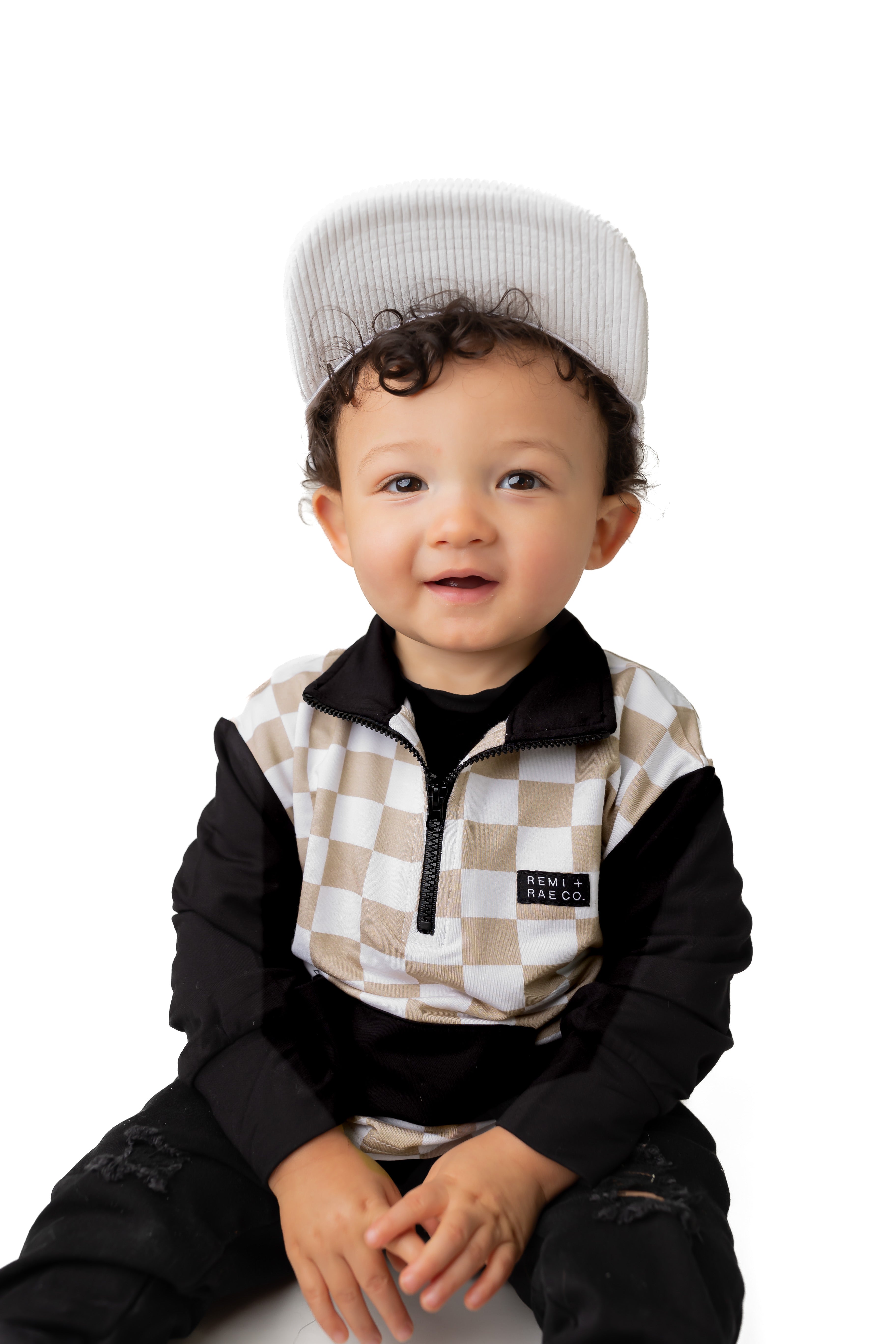 Bamboo Checkered Color Block Pullover