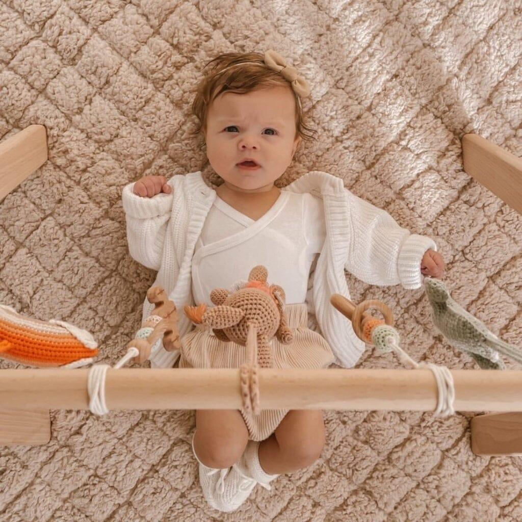 Handmade Crochet Toys For Baby Gym | Boho Desert